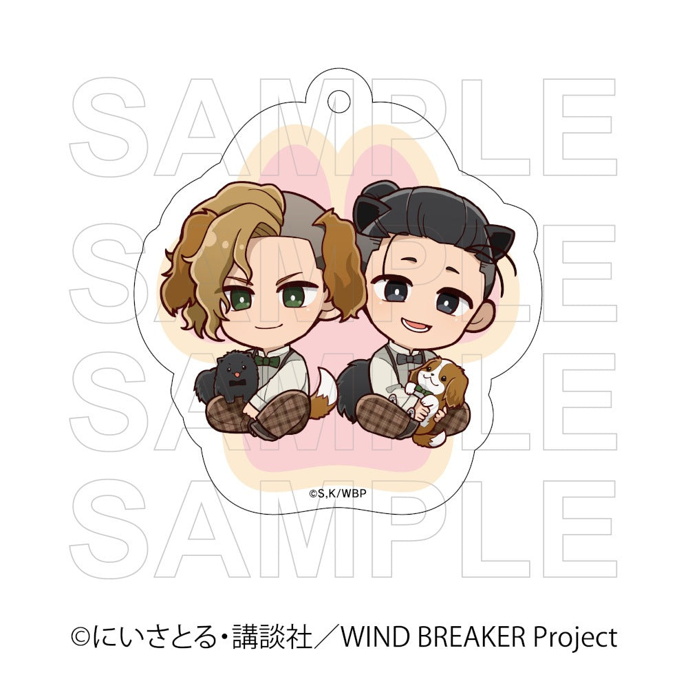 【 03/31 入荷予定】 TVアニメ『WIND BREAKER』 アクリルキーホルダー 犬の日Ver 有馬 雪成 & 鹿沼 稔 グッズ